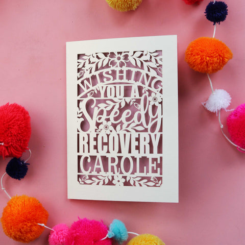 Operation well wished card hand finished in the UK - A6 / Dusky Pink