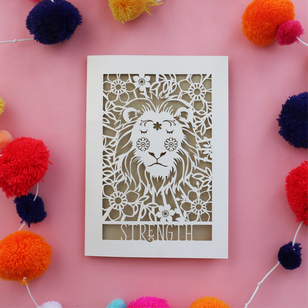 Strength Tarot Laser Cut Card