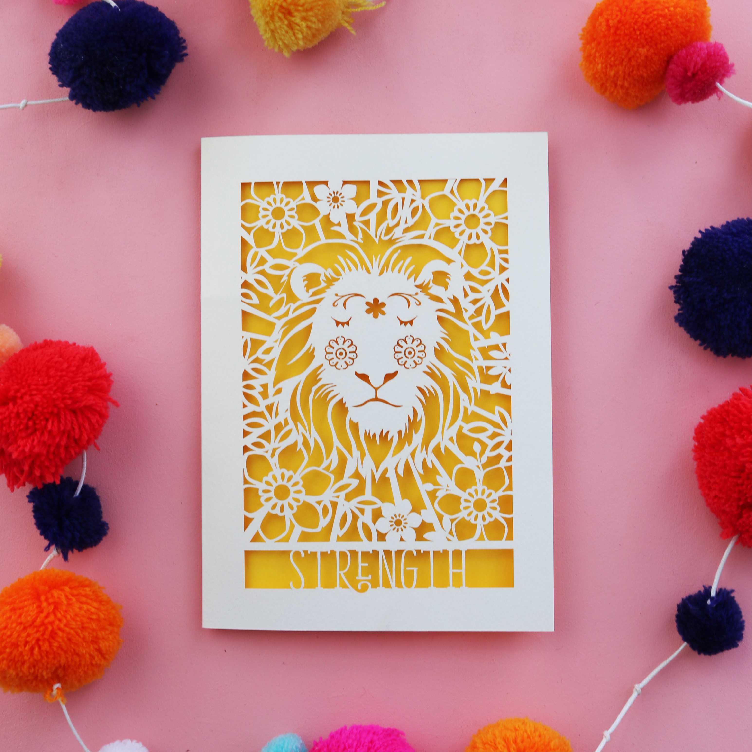 Strength Tarot Laser Cut Card