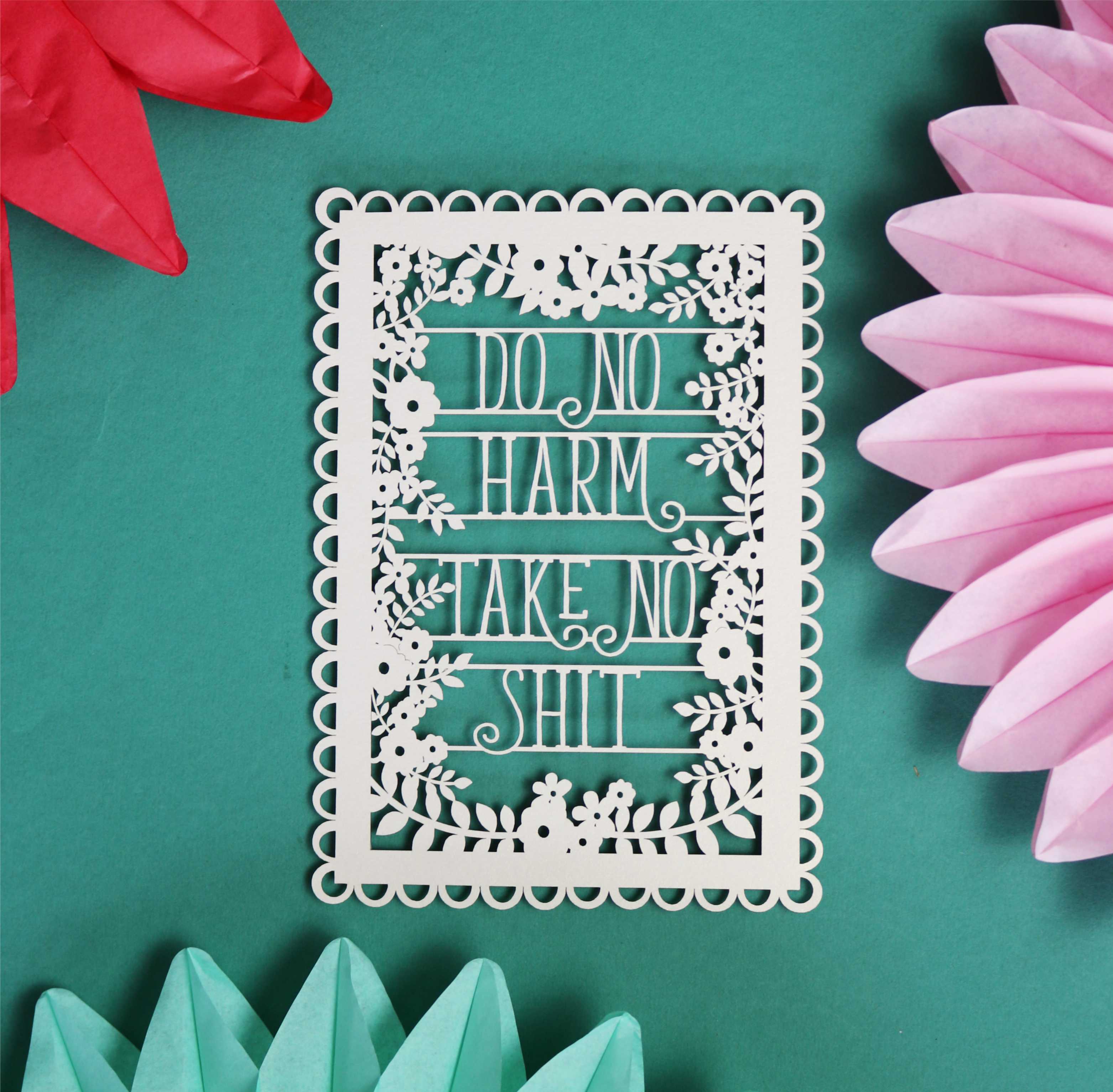 Do no harm, take no shit Papercut Postcard