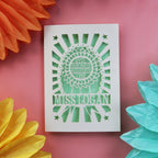 A teaching assistant card made in the UK and personalised with their name