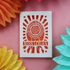 A unique and fun laser cut teaching assistant card for the best TA ever