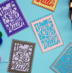 Tiny Thank You So Much Papercut Postcard Set of 10