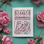 Personalised laser cut "You're the best" congratulations card