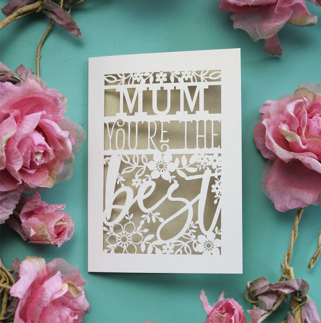 Personalised laser cut "You're the best" greeting card