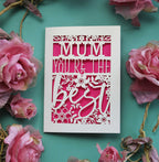 Personalised laser cut "You're the best" Congratulations card