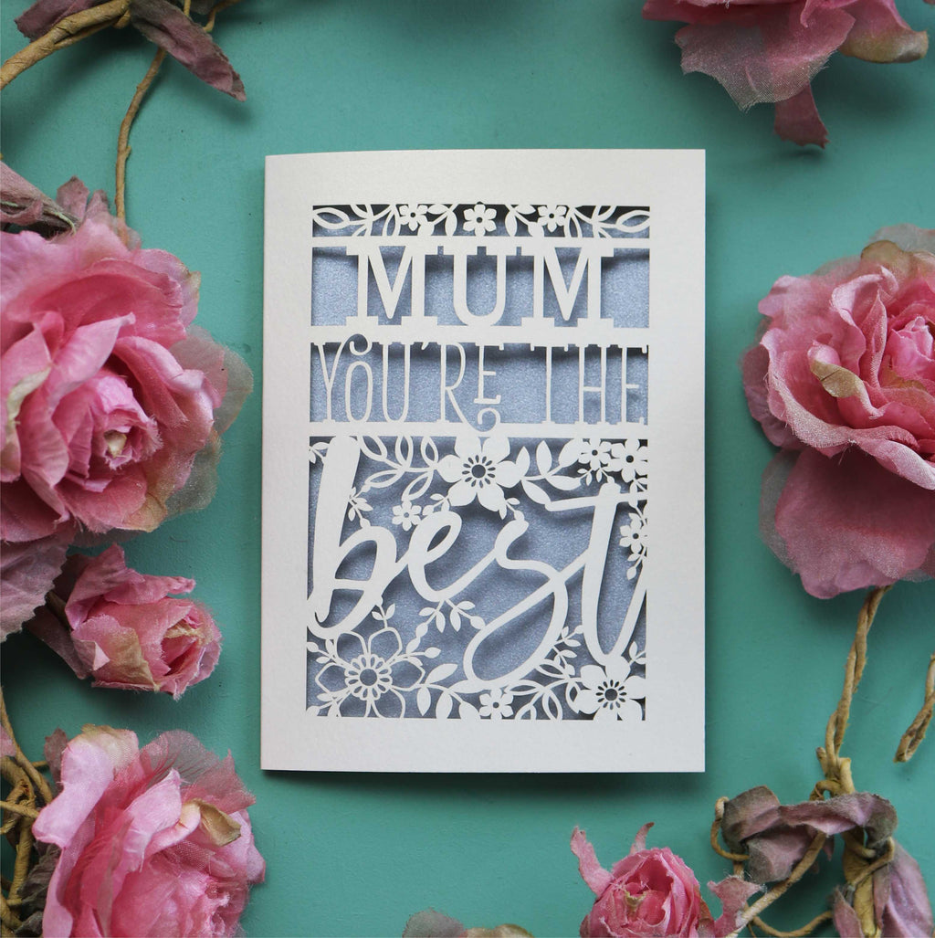 Personalised laser cut "You're the best" cut out card