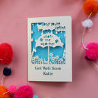 Personalised get well soon card for family
