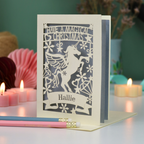 Personalised Papercut Unicorn Christmas Card