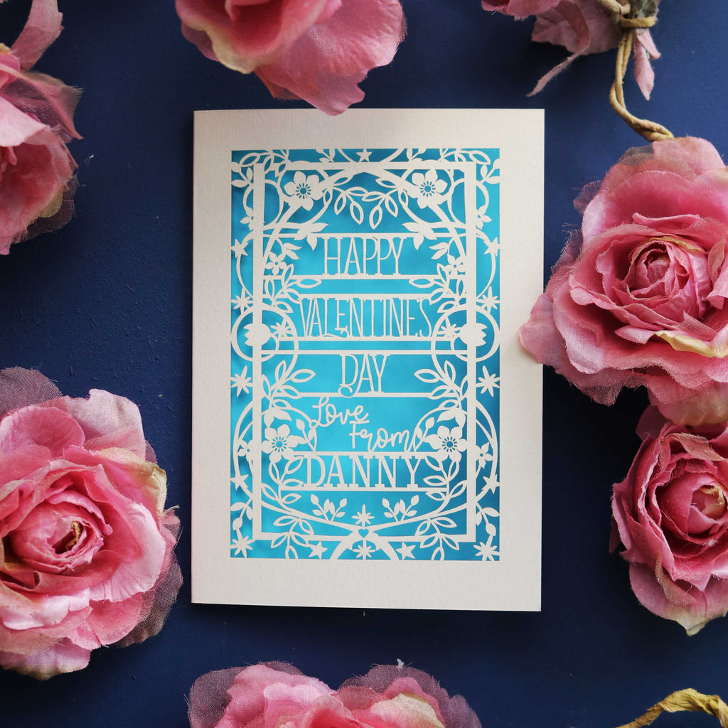 A papercut Valentine's Day Card