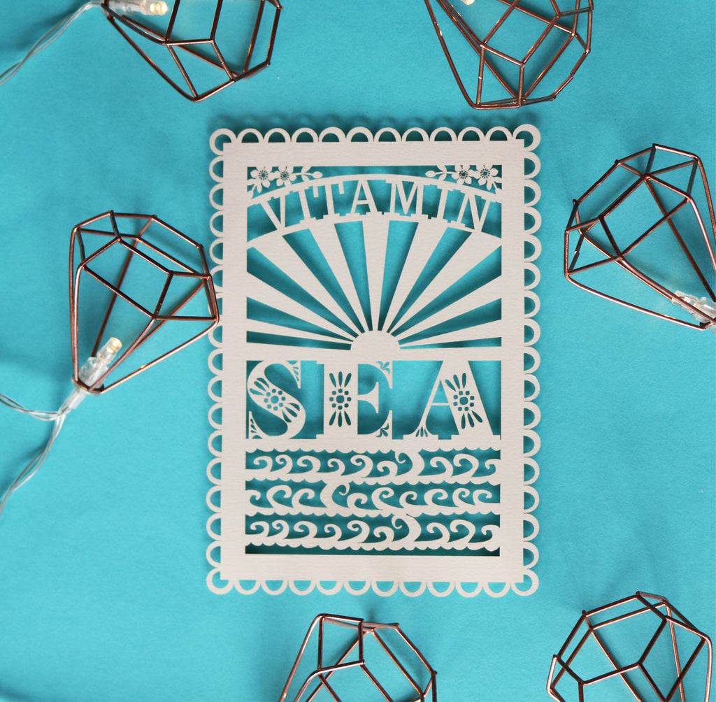 Vitamin Sea Papercut Postcard
