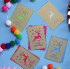 laser cut Christmas postcards