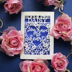A personalised laser cut Valentine's card that says "You have my heart"