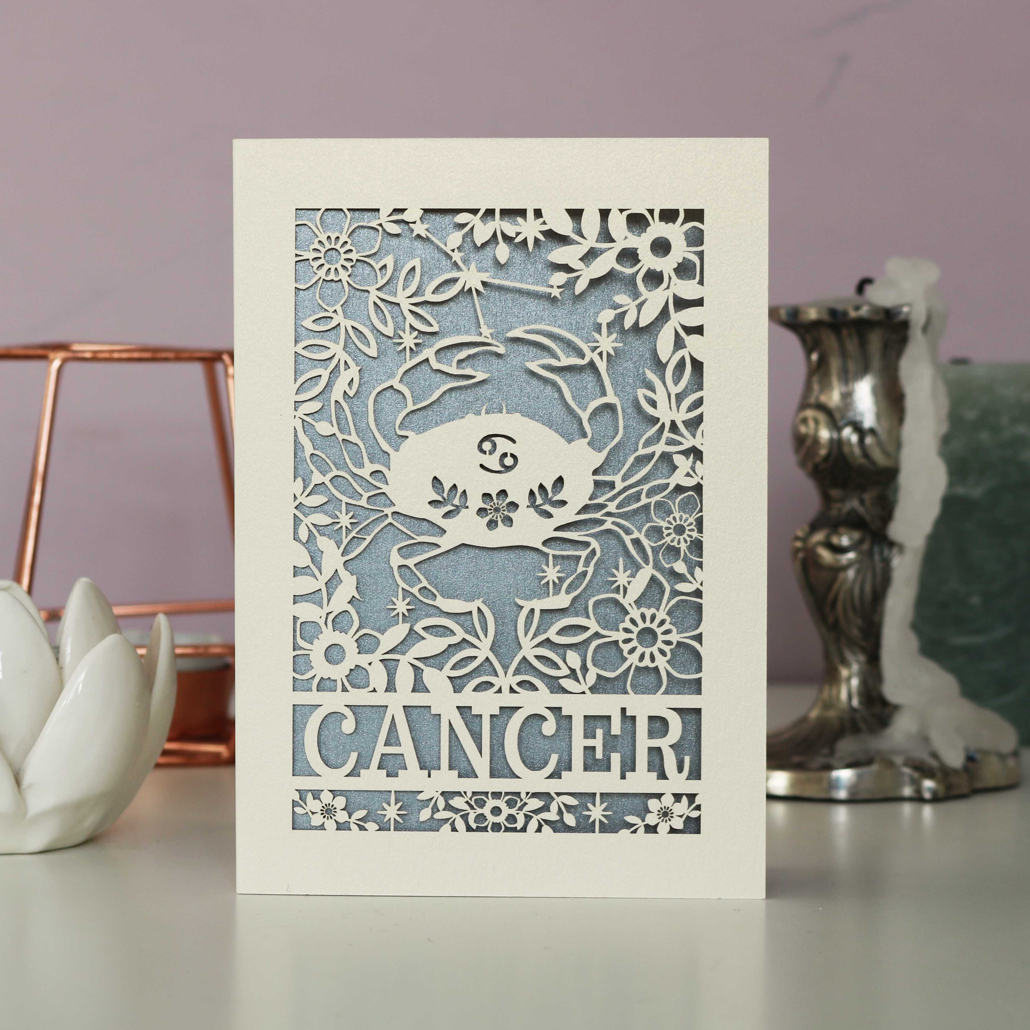 Cancer Papercut Birthday Card