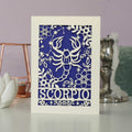 Scorpio Papercut Birthday Card