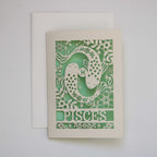 Pisces Papercut Birthday Card