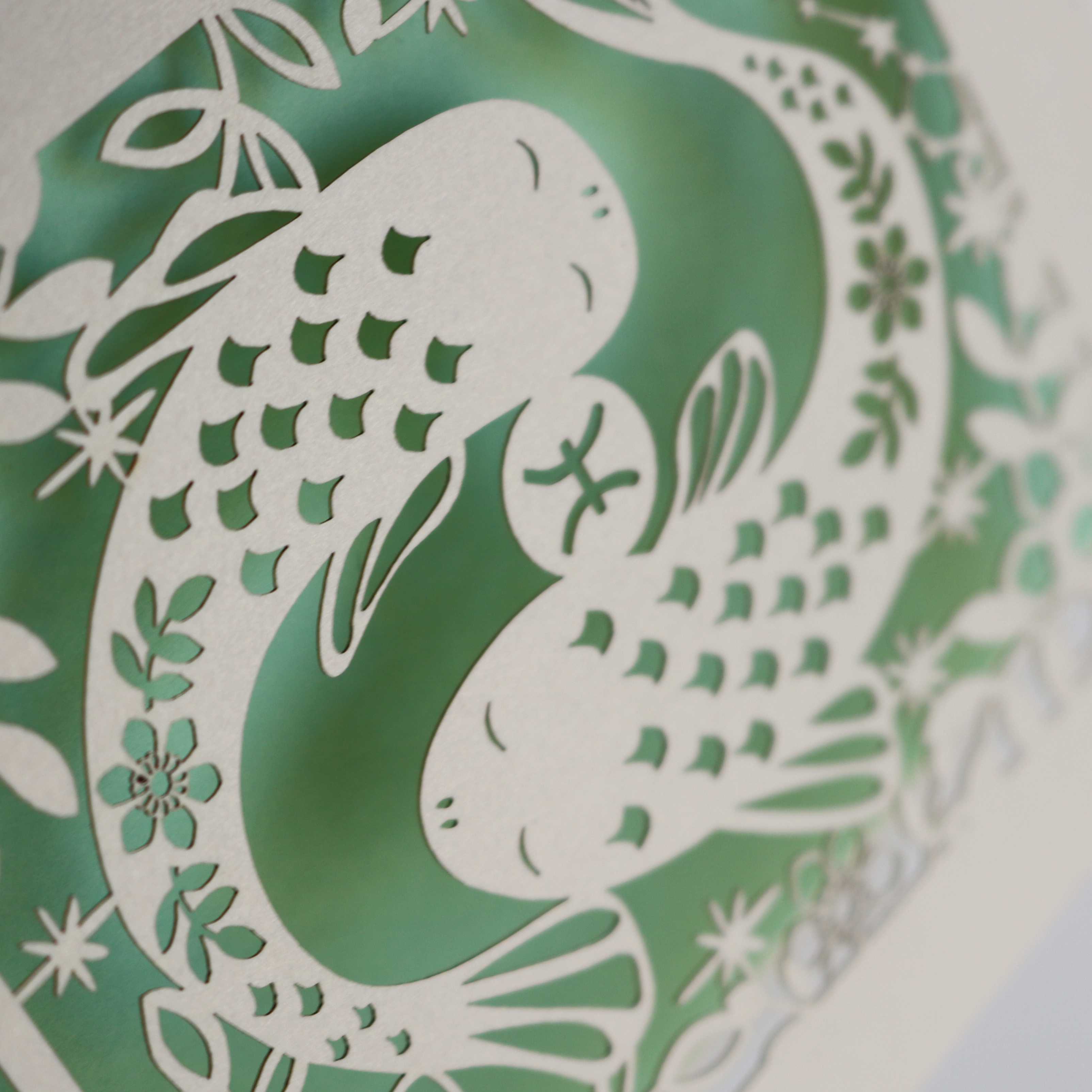 Pisces Papercut Birthday Card