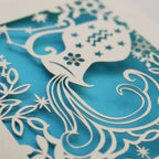 Aquarius Papercut Birthday Card