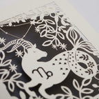 Capricorn Papercut Birthday Card