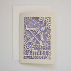 Sagittarius Papercut Birthday Card