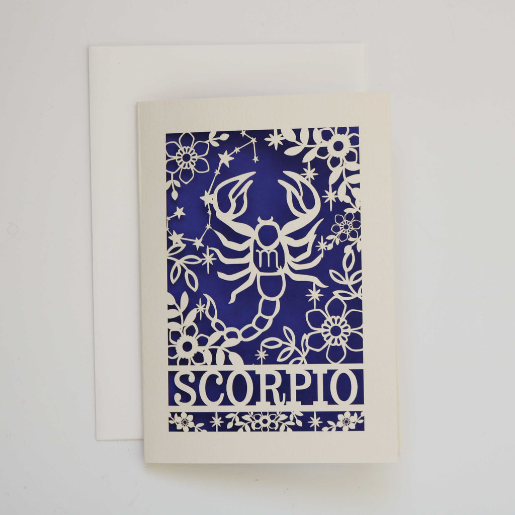 Scorpio Papercut Birthday Card