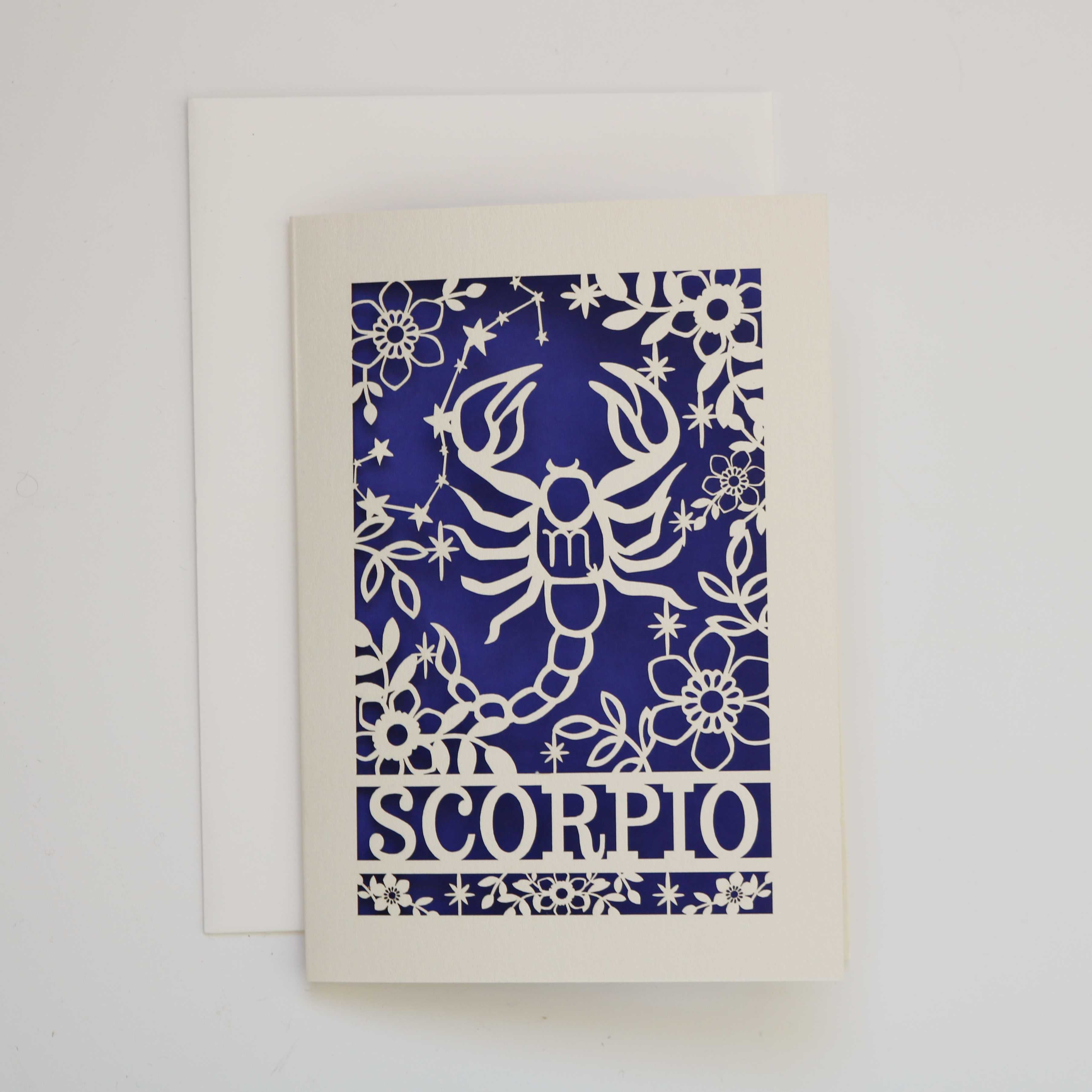 Scorpio Papercut Birthday Card