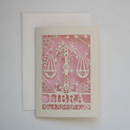 Libra Papercut Birthday Card