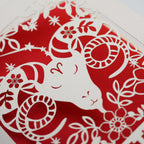 Aries Papercut Birthday Card