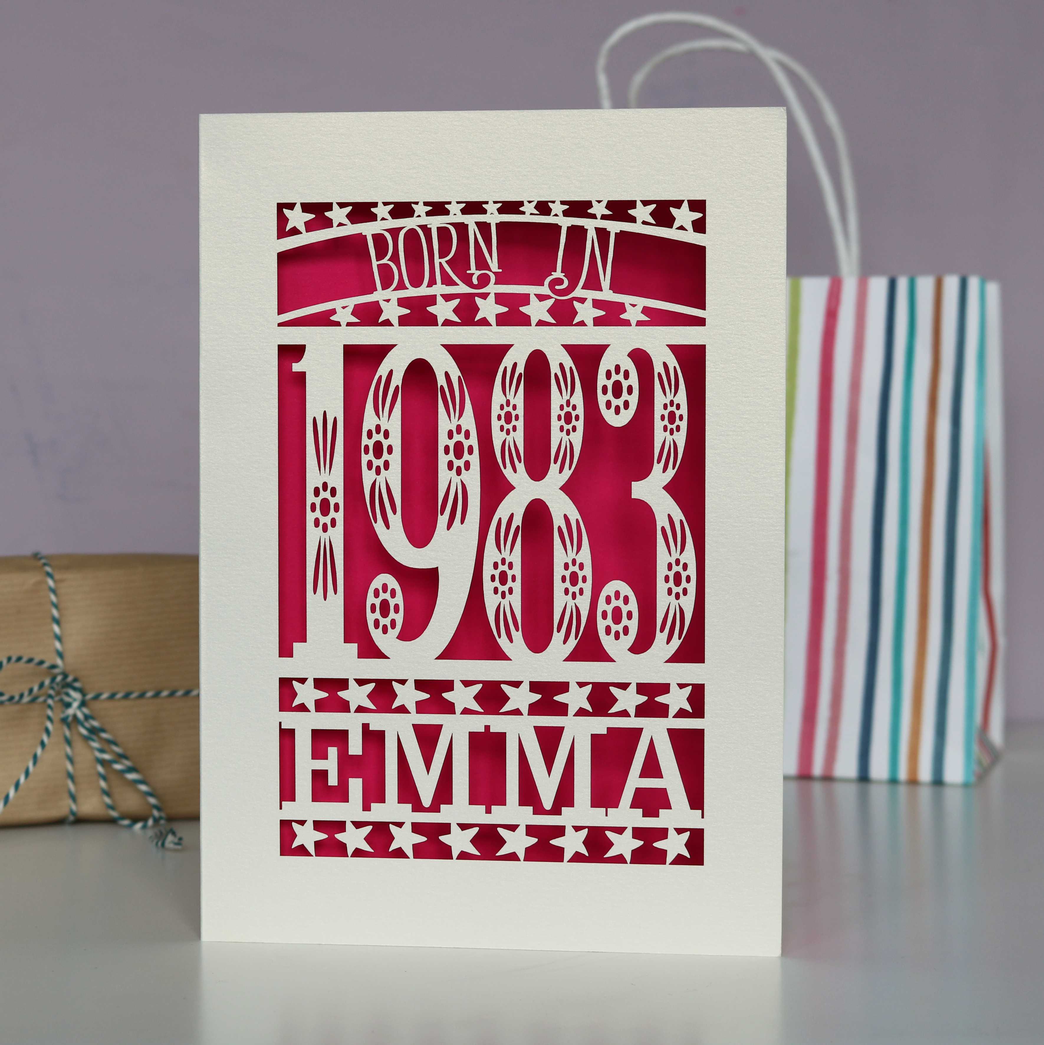 Born In 1983 Birthday Card A5