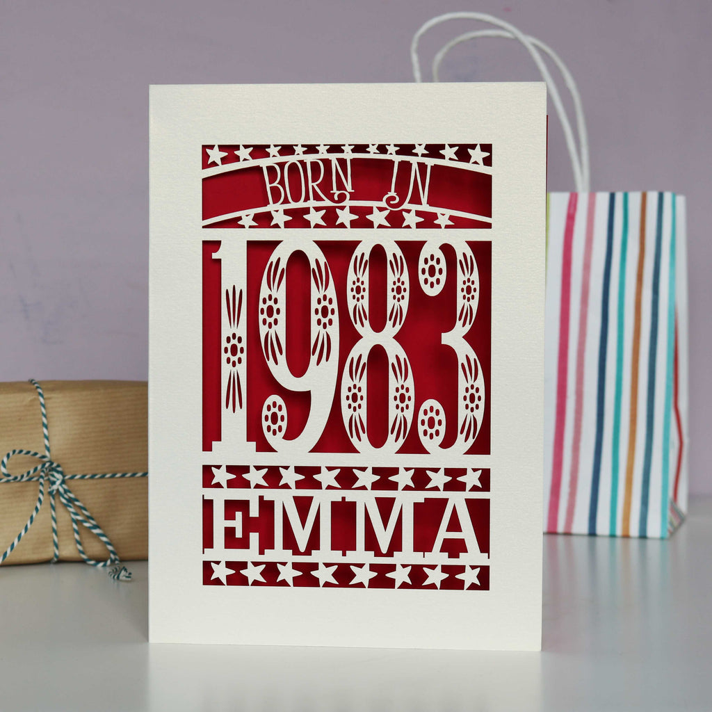 Born In 1983 Birthday Card A5