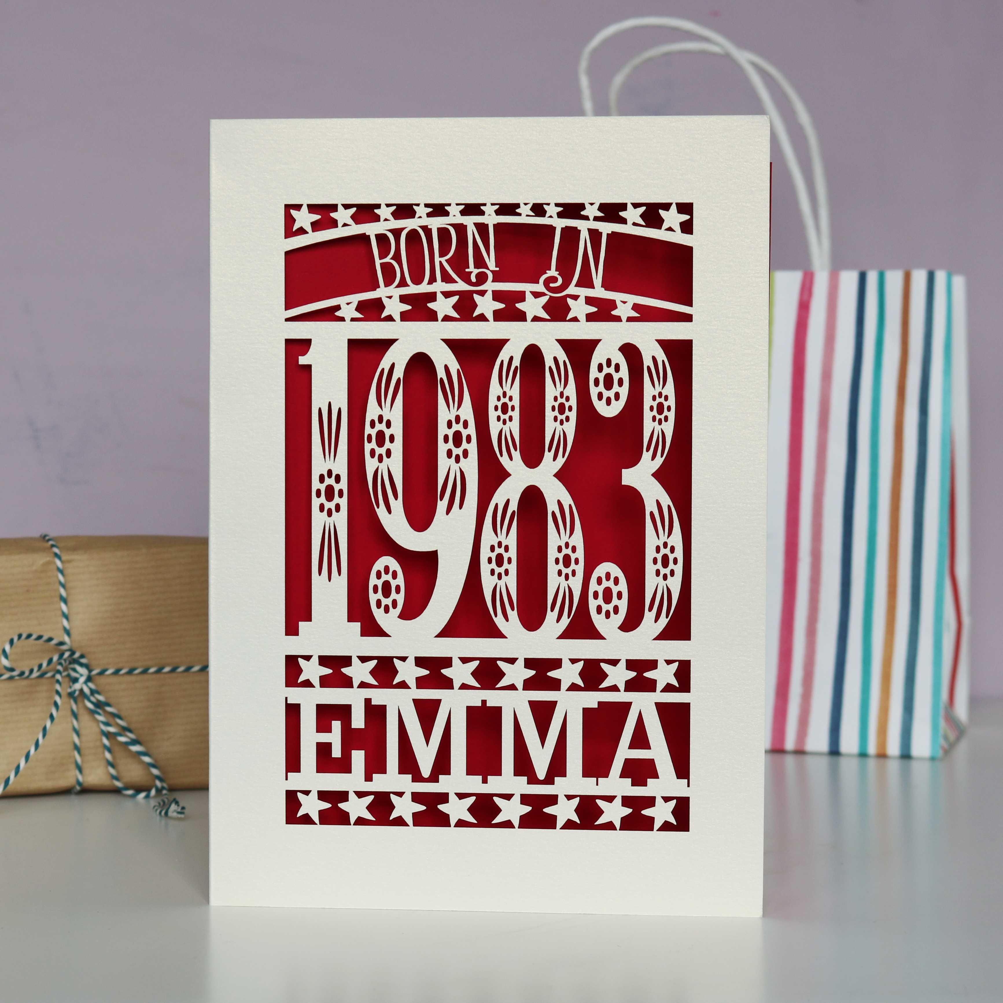 Born In 1983 Birthday Card A5