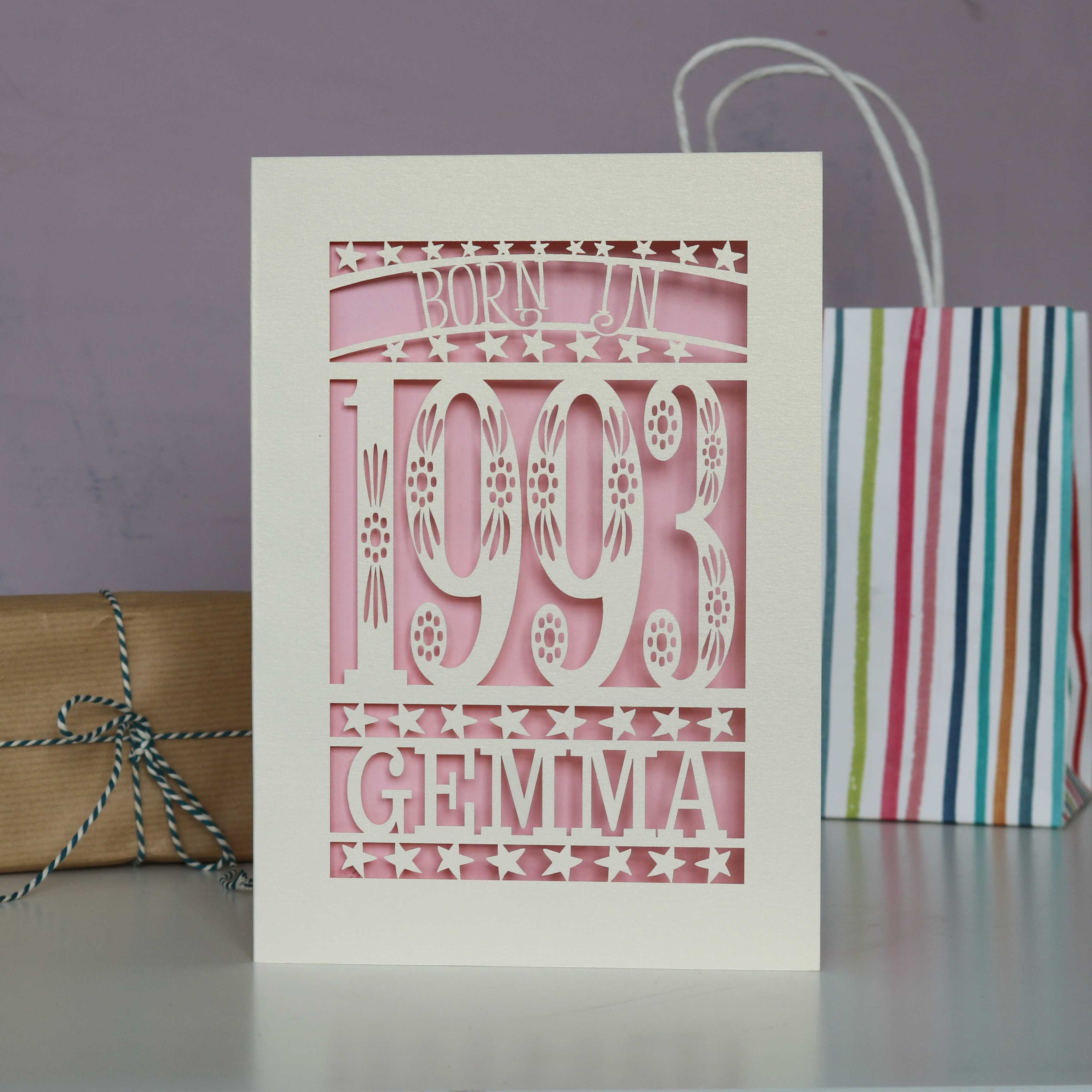 Born In 1993 30th Birthday Card A5
