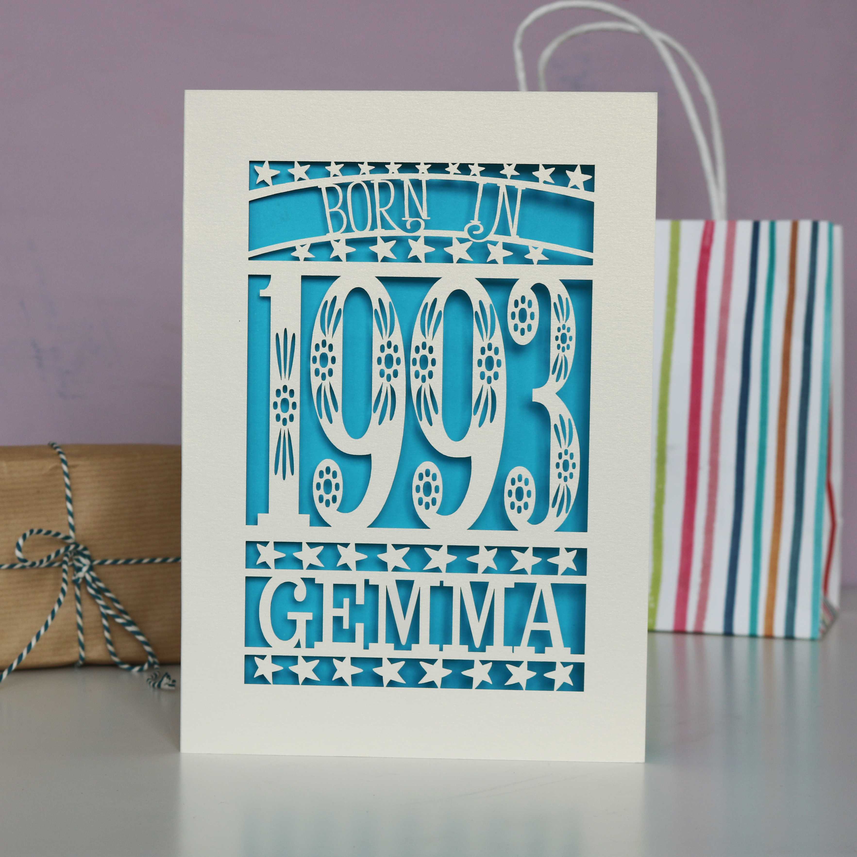 Born In 1993 30th Birthday Card A5