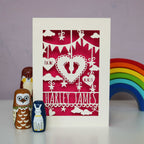Personalised Papercut Baby Feet Card