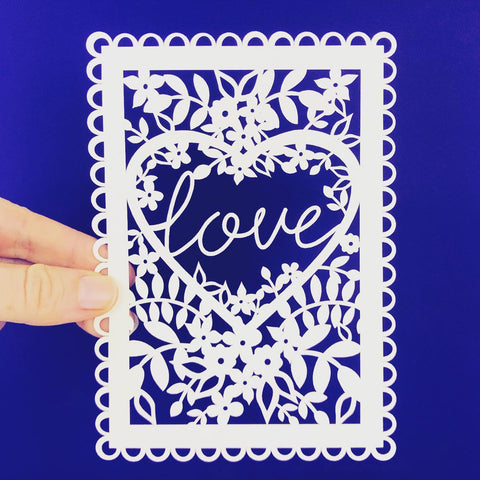 Love Papercut Postcard - 