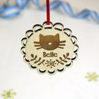 Personalised Cat Christmas Decoration