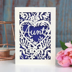 Papercut Aunt, Aunty or Auntie Card