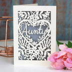 Papercut Aunt, Aunty or Auntie Card