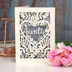 Papercut Aunt, Aunty or Auntie Card