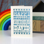 Leap Year Birthday Personalised Papercut Card