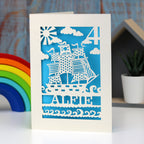 Personalised Papercut Pirate Birthday Card