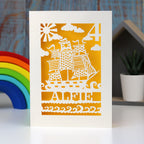 Personalised Papercut Pirate Birthday Card