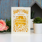 Laser cut cards for Mothering Sunday