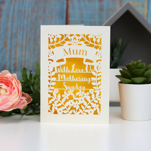 Laser cut cards for Mothering Sunday - 