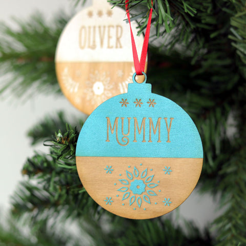 Personalised Colour Bauble Decoration