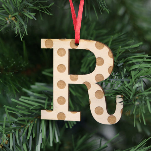 Small Spotty Letter Hanging Decoration - R