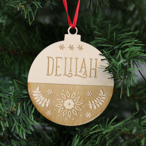 Personalised Engraved Bauble Decoration