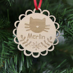 Personalised Cat Christmas Decoration