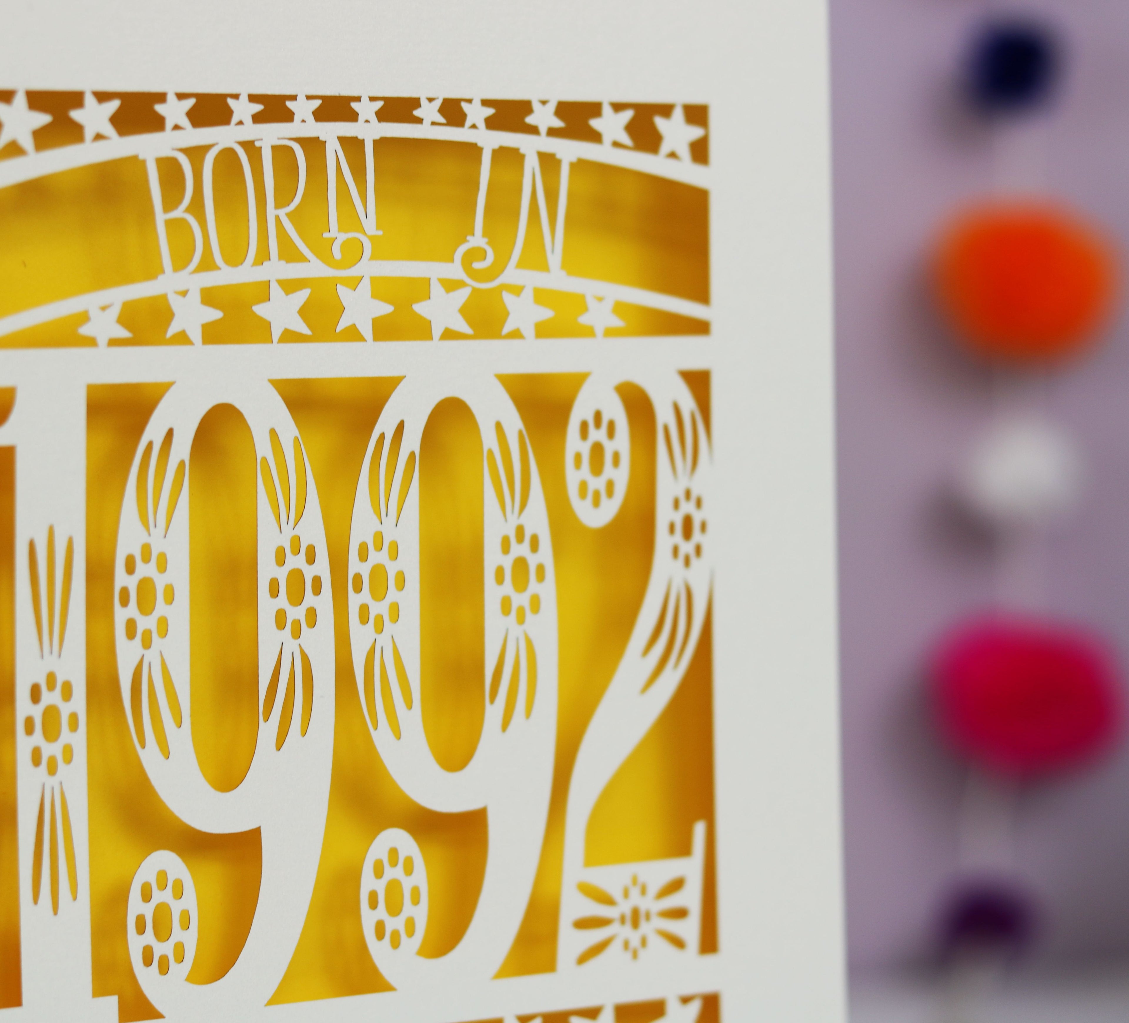 Born in 1992 Birthday Card