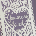 You Are So Loved Papercut Quote Postcard